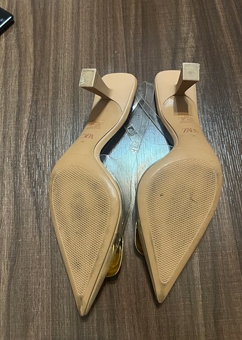 38 Beden beyaz Renk zara Tokalı Stiletto Kadın Topuklu Ayakkabı