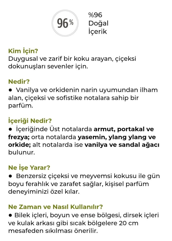 Yves Rocher Vanille d'Orchidee Kadın Parfümü 100 ml - Görsel 4