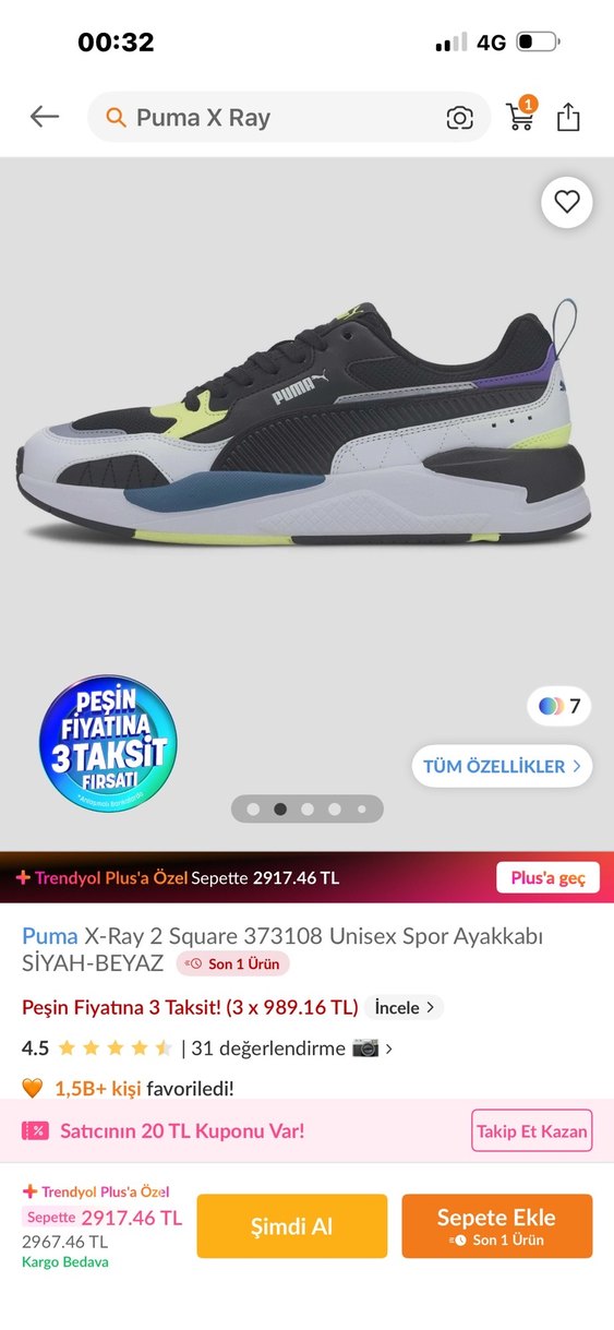 Puma X-Ray Erkek Ayakkabı - Görsel 4