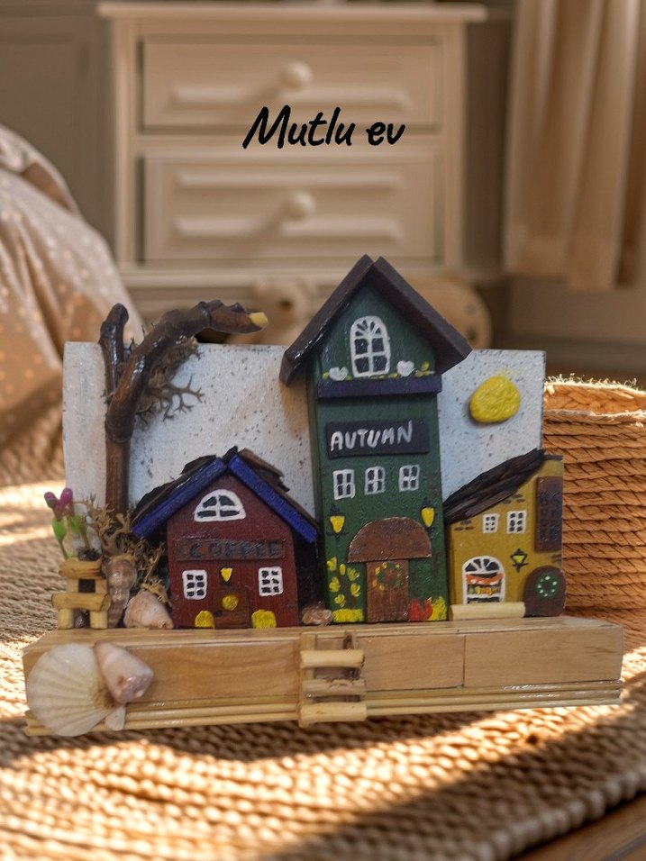 Renkli Ahşap Ev Temalı Dekorasyon - Görsel 2