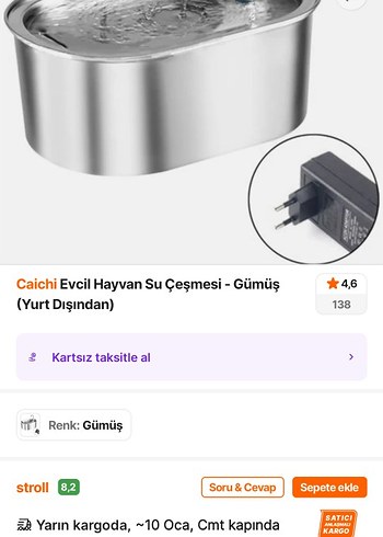 Çelik kedi köpek su kabı - Görsel 6