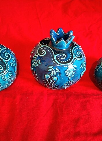 Çini Nar takımı 3'lü set 