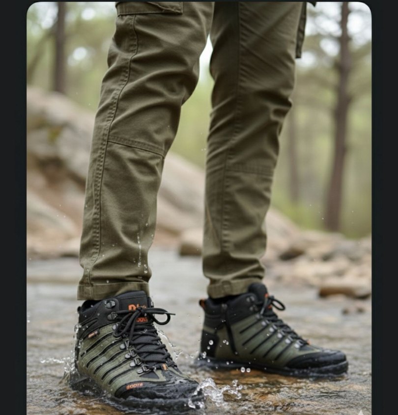 Kamuflaj Desenli Bağcıklı Erkek Outdoor Ayakkabısı - Görsel 2