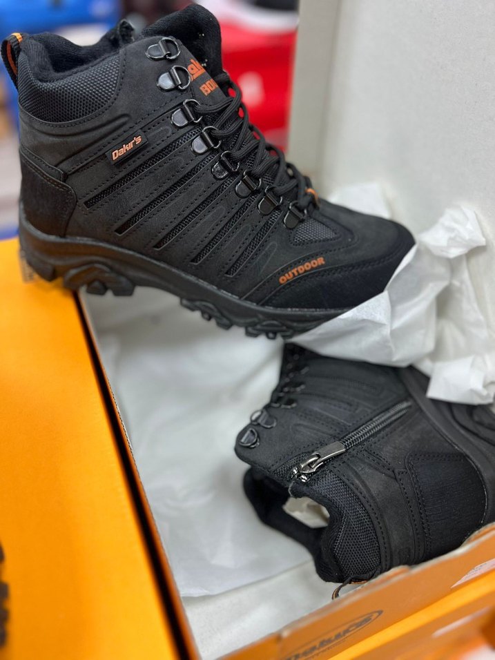 Erkek Siyah Kamuflaj Bağcıklı Outdoor Ayakkabı - Görsel 4