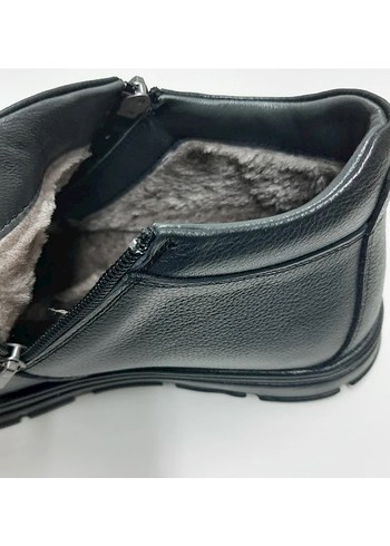 Siyah deri Erkek Kauçuk Bot - Görsel 4