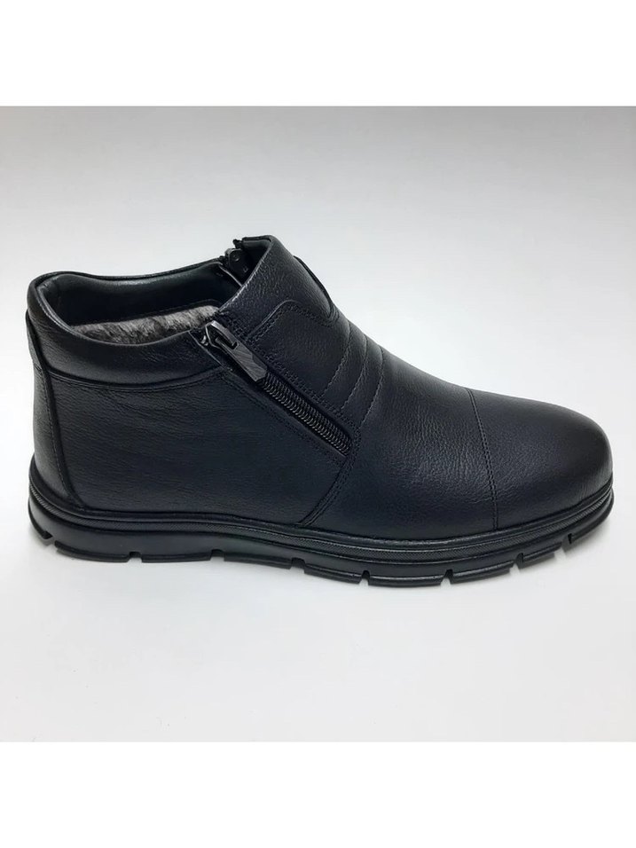 Siyah deri Erkek Kauçuk Bot - Görsel 2