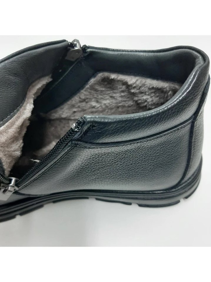 Siyah deri Erkek Kauçuk Bot - Görsel 4