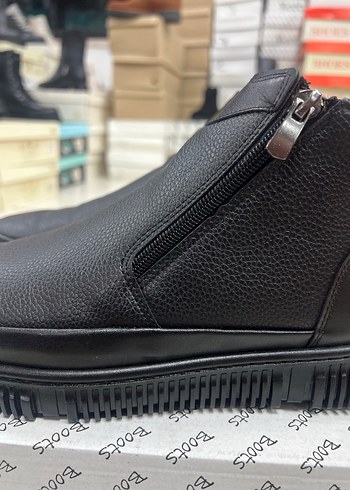 Fermuarlı Siyah Erkek Günlük Bot - Görsel 9