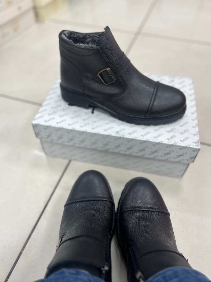 Siyah Tokalı Erkek Sokak Stili Bot - Görsel 2