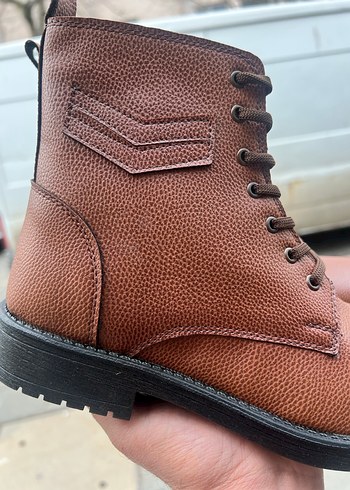 Kahverengi Deri Bağcıklı Erkek Bot - Görsel 2