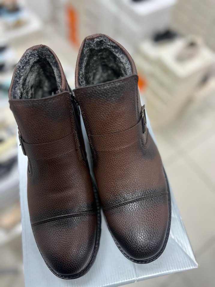 Kemer Detaylı Kahverengi Erkek Deri Bot - Görsel 5