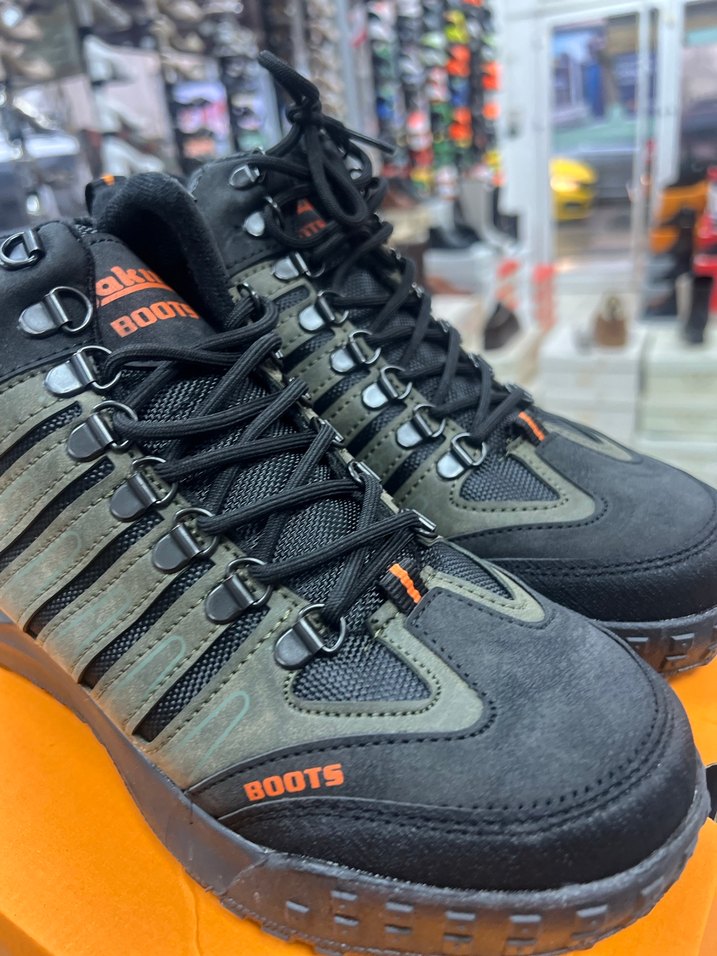 Gri Kamuflaj Bağcıklı Erkek Outdoor Ayakkabı - Görsel 5