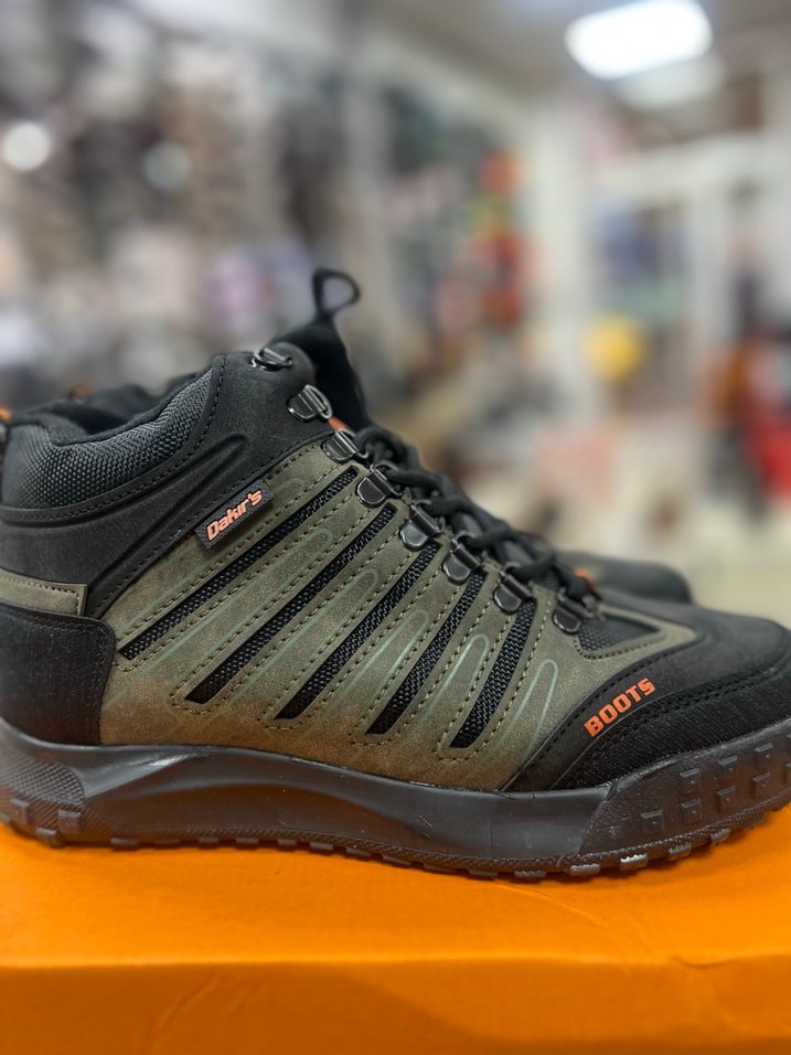 Gri Kamuflaj Bağcıklı Erkek Outdoor Ayakkabı - Görsel 4