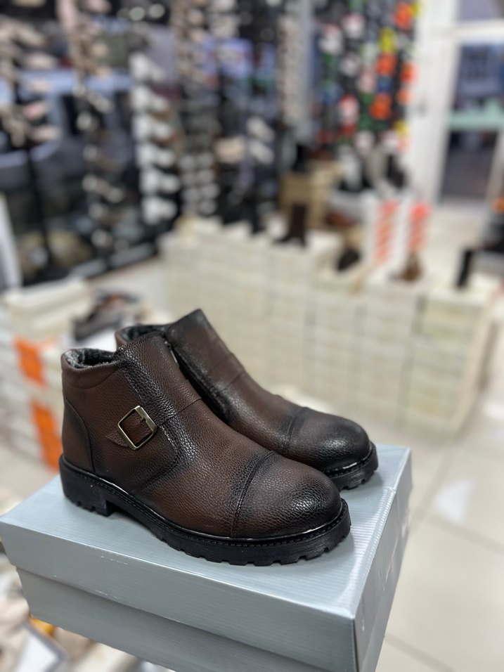 Kahverengi Deri Tokalı Erkek Bot - Görsel 2