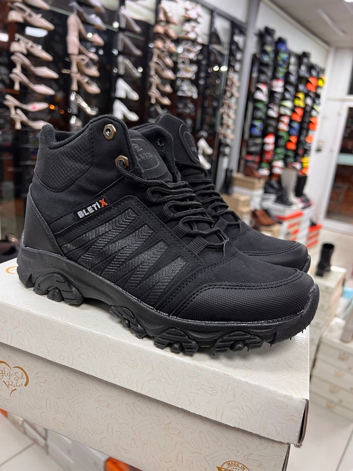 Siyah Bağcıklı Erkek Outdoor Spor Ayakkabı - Görsel 2