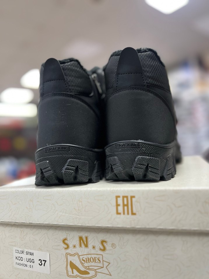 Erkek Siyah Bağcıklı Spor Bot 47 numara - Görsel 5