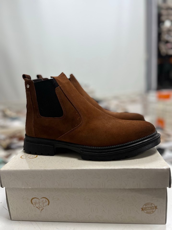 HAKİKİ DERİ SÜVET KAYMAZ KAUÇUK TABAN - Görsel 2