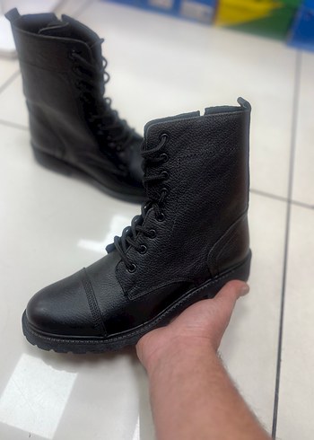 Siyah Deri Biker Botlar - Görsel 4