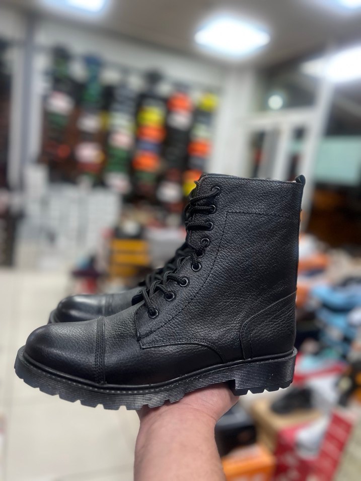 Siyah Deri Biker Botlar - Görsel 3