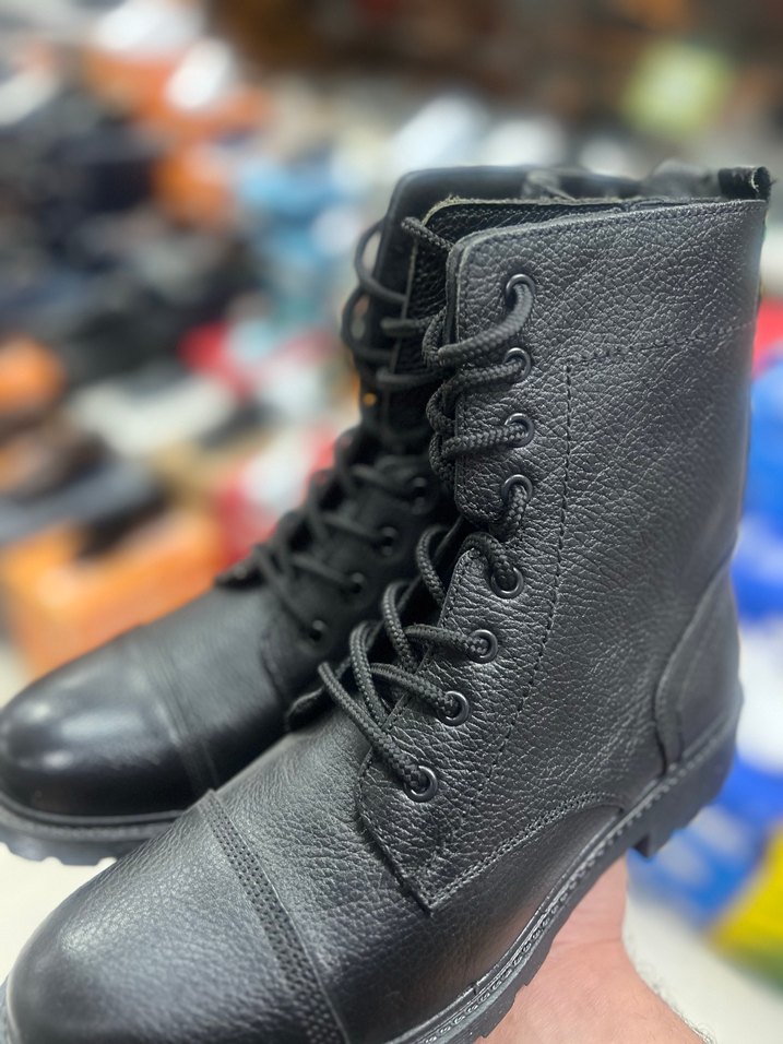 Siyah Deri Biker Botlar - Görsel 2