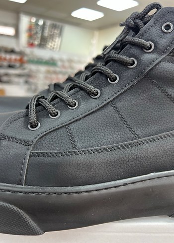 Siyah Erkek Bağcıklı Sokak Stili Bot - Görsel 8