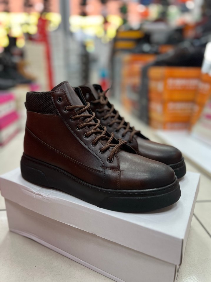 Kahverengi Deri Erkek Bot - Görsel 3