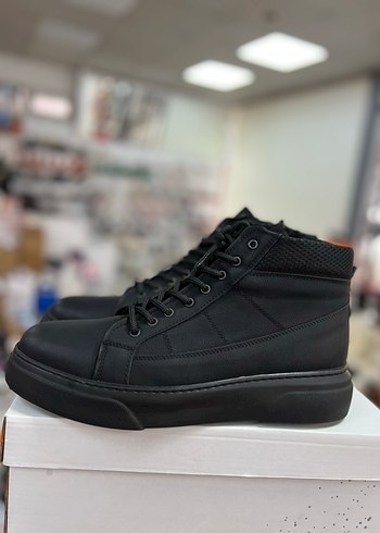 Siyah Bağcıklı Erkek Street Style Bot - Görsel 4