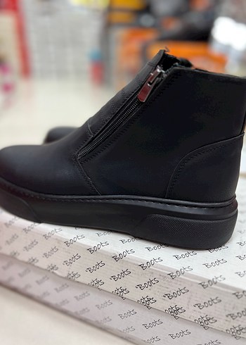 Fermuarlı Siyah Erkek Sokak Stili Bot - Görsel 6