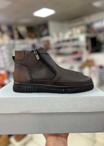 Fermuarlı Kahverengi Erkek Bot - Görsel 2