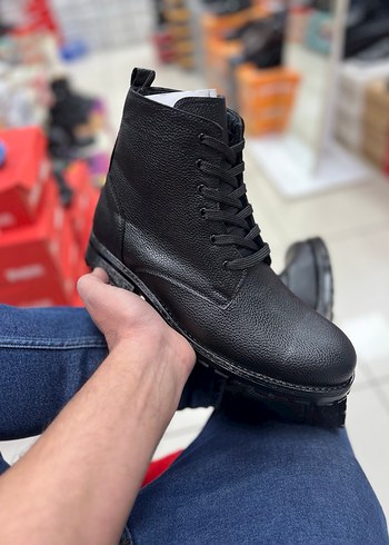 Siyah Bağcıklı Erkek Street Style Bot - Görsel 4