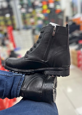 Siyah Bağcıklı Erkek Street Style Bot - Görsel 6