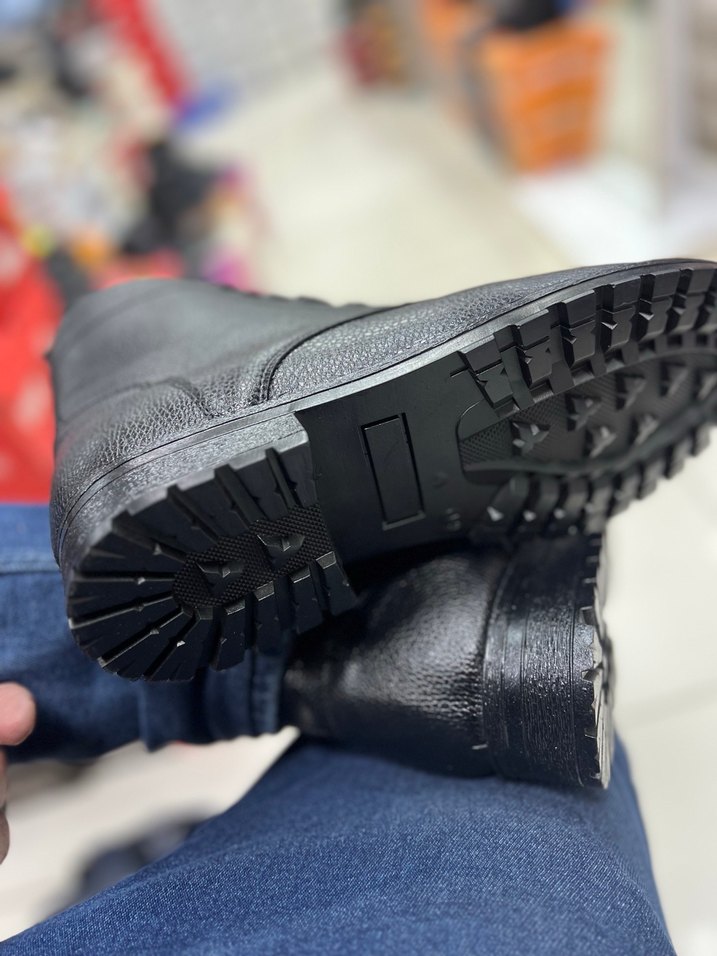 Siyah Bağcıklı Erkek Street Style Bot - Görsel 2