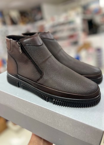 Fermuarlı Kahverengi Erkek Günlük Bot - Görsel 5