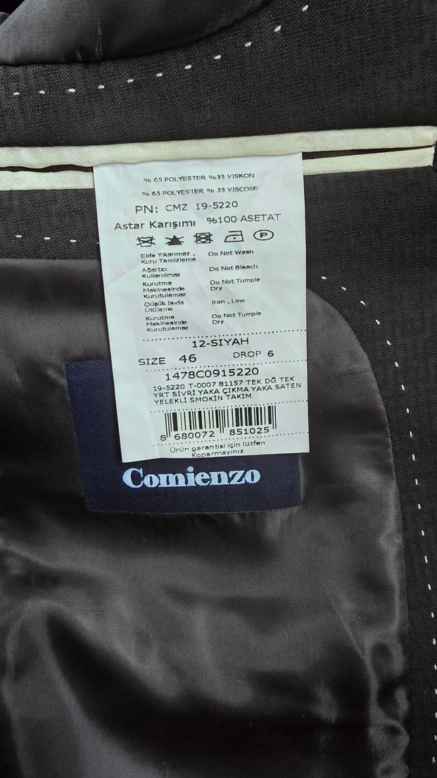 Siyah Erkek Takım elbise - Görsel 4