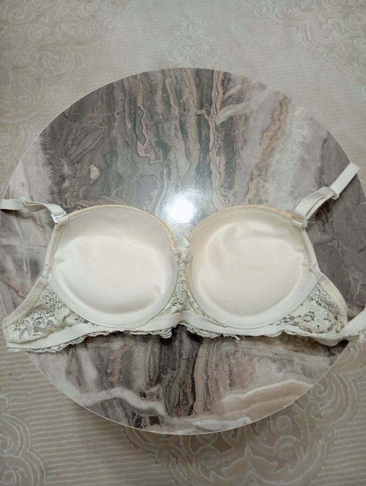 Beyaz Vintage Dantelli Bohem Sütyen - Görsel 2