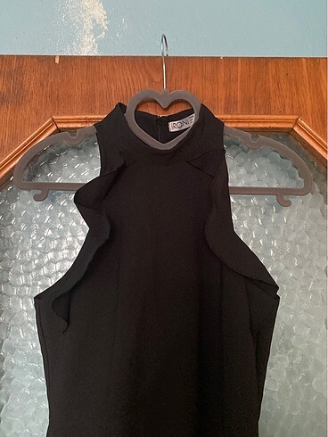 Diğer Siyah dantel detaylı elbise