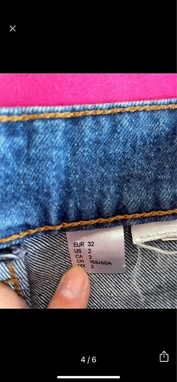 32 Beden mavi Renk H&M şort
