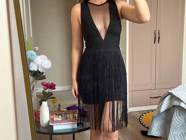 Asos Siyah gece elbisesi