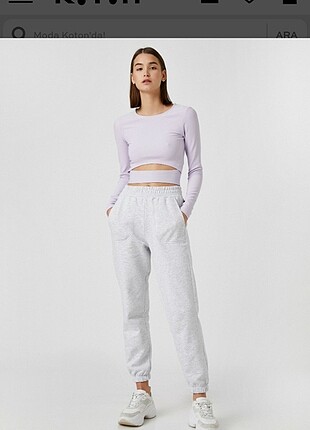Bershka Gri eşofman altı