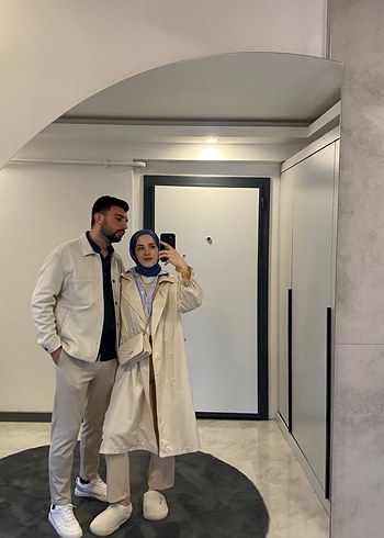 Uzun kemerli trençkot - Görsel 2