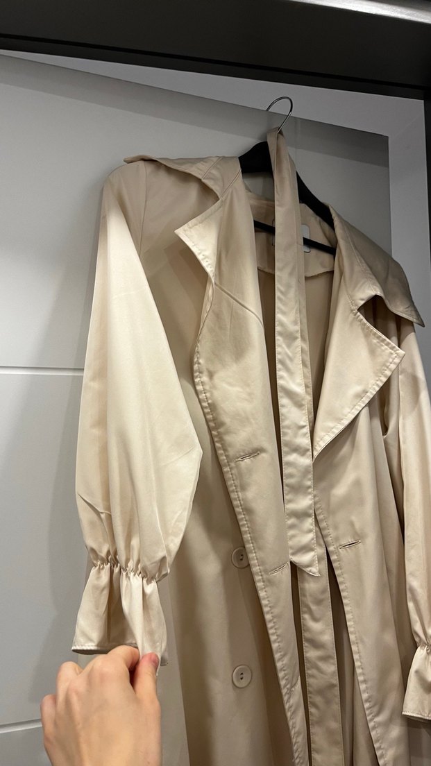 Uzun kemerli trençkot - Görsel 4