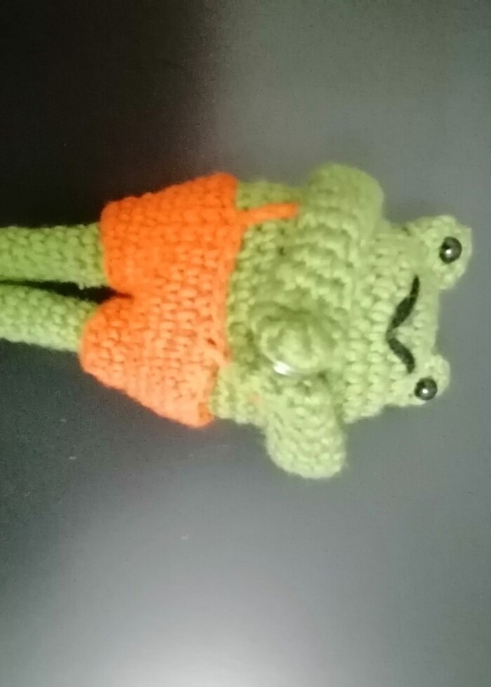 Kurbağa çanta süsğ - Görsel 4