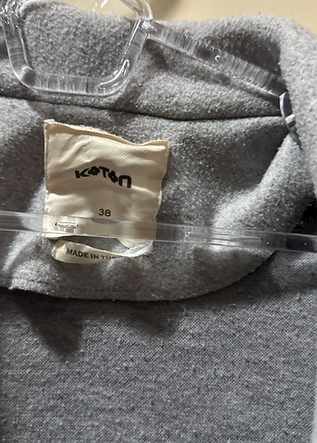 Koton Gri Çift Düğmeli Kışlık Kaban
