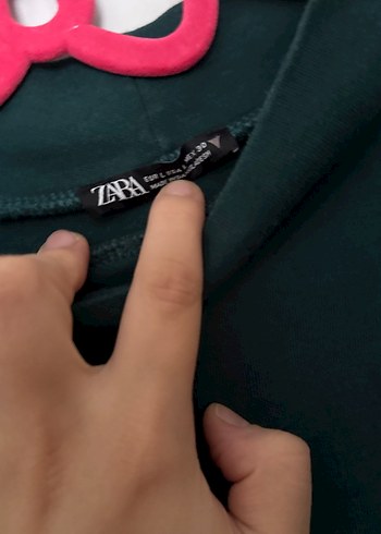 Kadın Yeşil Yüksek Yakalı Rahat Tişört zara - Görsel 4