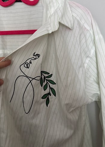 Düğmeli, Uzun Kollu, Kadın Gömlek - Görsel 2