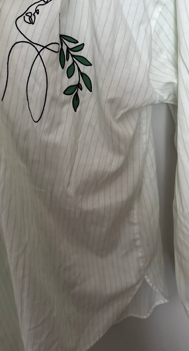 Düğmeli, Uzun Kollu, Kadın Gömlek - Görsel 3