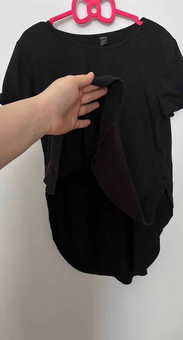 Siyah Kısa Kollu Tişört Sheın - Görsel 2