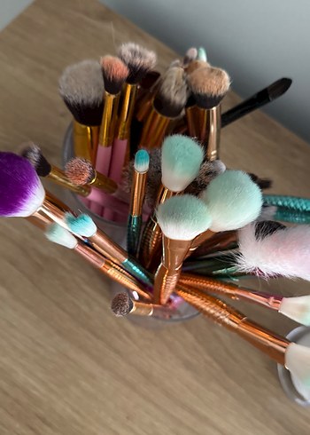 Renkli Çoklu Makyaj Fırçası Seti - Görsel 6