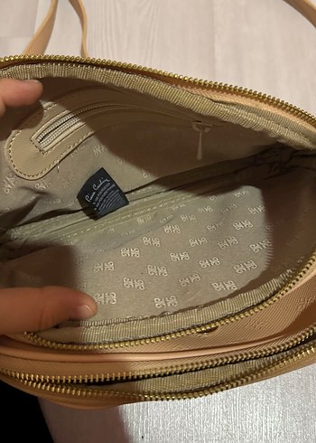 Bej Deri Kadın Çanta - Modern Klasik pierre cardin - Görsel 5