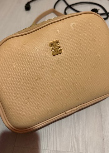 Bej Deri Kadın Çanta - Modern Klasik pierre cardin - Görsel 2